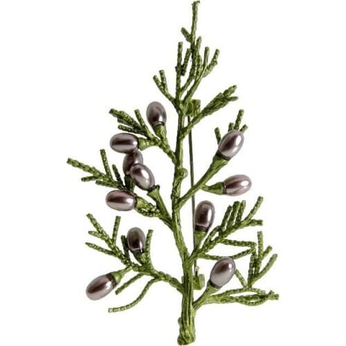 Red pine copper Pearl Brooch for men and pin for women