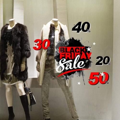 Window sticker Black Friday-reusable 35x65 cm-decorations for window shopping stores, window sticker without glue, repositionable