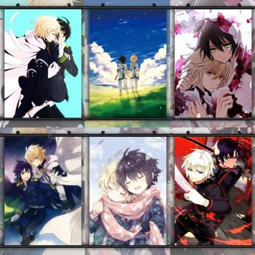 Retro Wall Decor Picture Wall Art Canvas Painting Home Decor Anime Posters Prints Seraph End Mikaela Hyakuya X Yuichiro Hyakuya