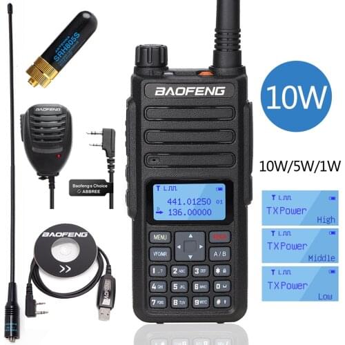 2020 NEW BAOFENG BF-H6 Walkie Talkie 10km 10W Ham Radios Dual band Transceiver 136-174&400-470MHz Transmitter Two Way Radio
