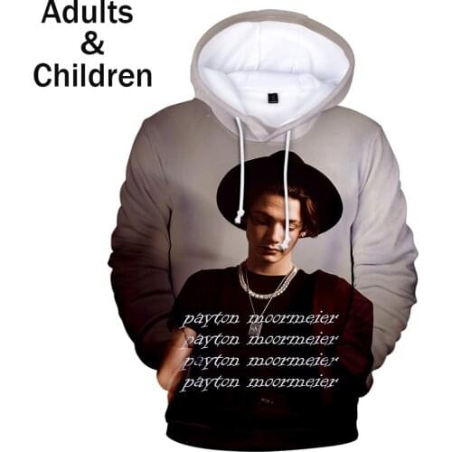 2021 New Creative 3D print payton moormeier Hoodies Men Women Spring Autumn Tops Harajuku Kids payton moormeier Teen Sweatshirts