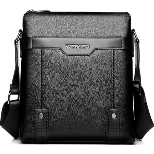 2021 New Mens Office Business Handbag Brand Design Shoulder Strap Bags For Male Casual Luxury Soft Leather Messenger Zipper Bags