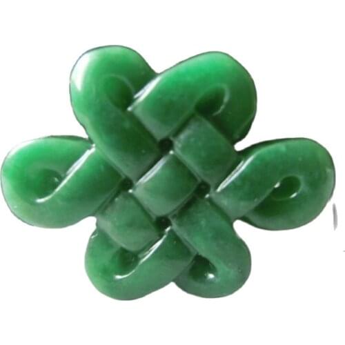 Natural jadeite pendant Chinese knot A jade pendant accessories handmade cargo