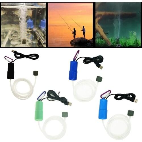 13MA Portable Mini USB Aquarium Fish Tank Oxygen Air Pump Mute Energy Save Compressor Aquatic Terrarium Accessory