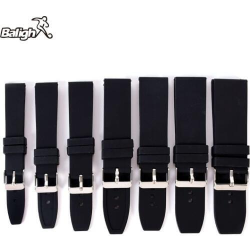 Newest Fashion 16/18/20/22/24/26/28mm Wrist Strap Butterfly Pattern Stainless Steel Clasp Buckle+ Leather For Unisex Watch Band