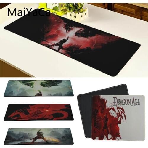 MaiYaCa New Design dragon age Rubber Mouse Durable Desktop Mousepad Large Thicken Comfy Waterproof Gaming Rubber Mouse Pad