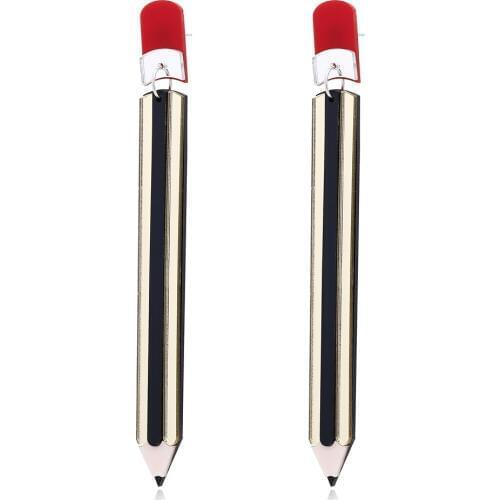 Statement Pencil Shape Acrylic Drop Earrings Personality Funny Fashion Big Resin Earring for Women Night Club Party Jewelry Gift
