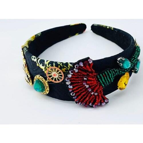 Handmade Weaving Baroque Crystal Crown Wedding Tiaras Crown Queen Vintage Bridal Hair Accessories Bride face bracelet