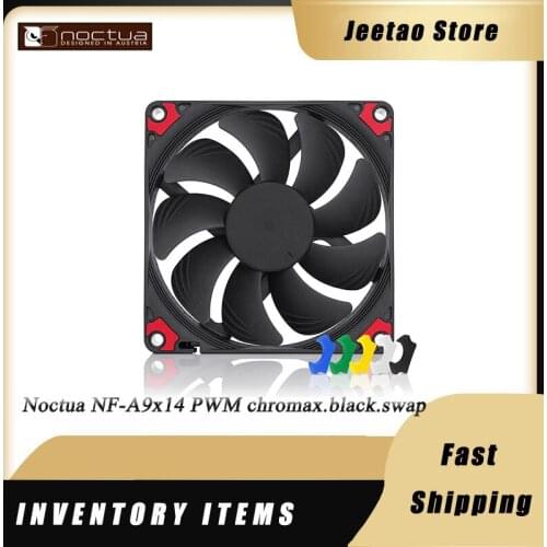 Noctua NF-A9x14 PWM chromax.black.swap premium-quality slim 92mm Radiator Fan For Computer Case CPU Cooler Cooling 92x92x14mm