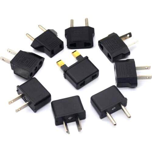 Black white 6/10A 250V universal travel adaptor plug UK/US/AU/EU(4.0/4.8MM) 2Pins Small power adaptor plug socket converter