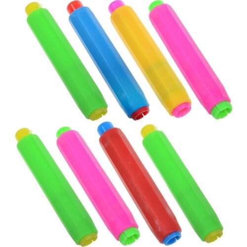 Pack of 8 Plastic Chalk Keeper Holder, Random Color