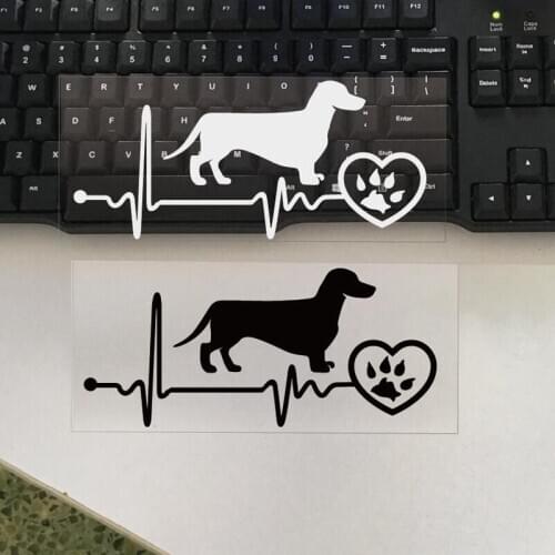 XY Dachshund Car Body Decal Car Stickers Motorcycle Decorations Vinyl Black/Silver White 18cmx8cm