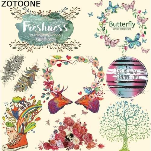 ZOTOONE Flower Patch T-shirt Dresses Bag Patches for Clothing A-level Washable Heat Transfer DIY Accessory Decoration for Kids C