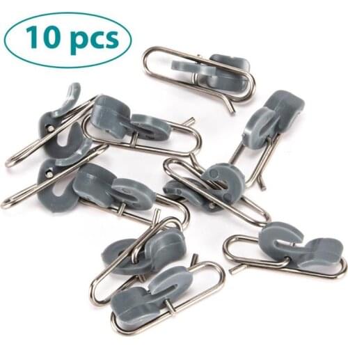 10pcs Stainless Steel Impact Bait Clip Fishing Hook Decoupling Accessories