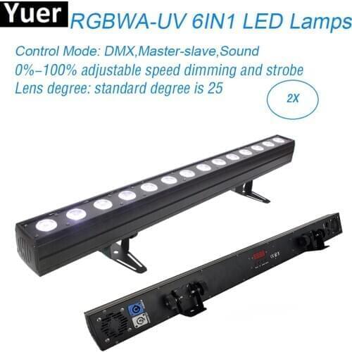 2Pcs/Lot New Music Colours LED Wash Wall Light 14X12W RGBWA-UV 6IN1 LED Lamps Stage Effect Lights For DJ Disco Party Lighting