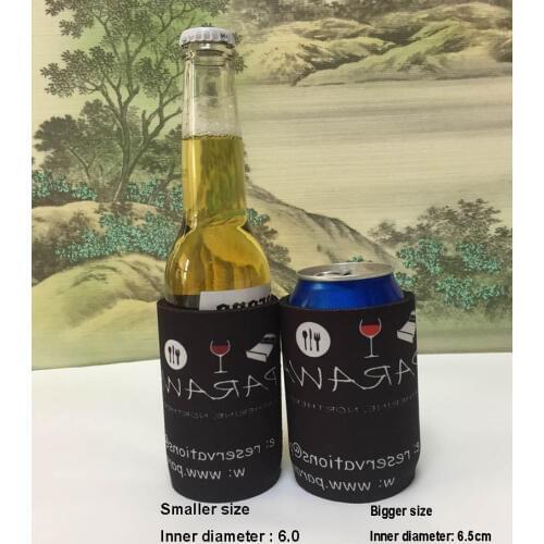 200pcs/lot Slim Size Colorful Can Coolers Neoprene Stubby Holder Custom Design For Beer Cooler Cans With Solid Base Coaster