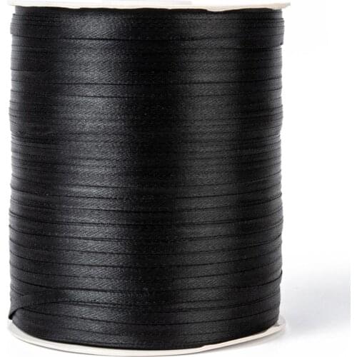 880yards/roll 3mm Black Satin Ribbon Webbing Decoration Gift Ribbons Wrapping Christmas ribbons Birthday Packaging DIY Crafts
