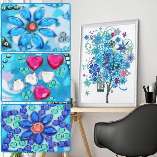 5D DIY Diamond Painting Flower Animal Partial Special Shape Drill Rhinestone Mosaic Kits Art Picture Crafts Home Living Room