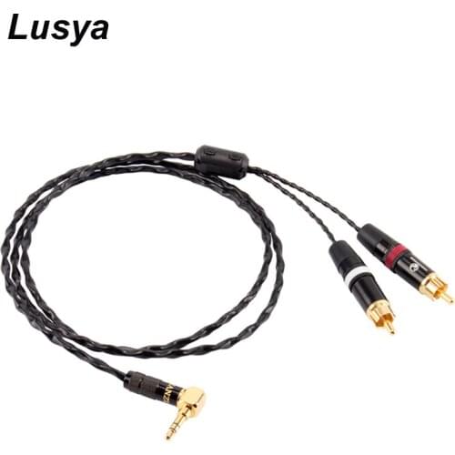 Hifi Audio Japan Furukawa Sterling Silver Computer Amp Speaker Audio Cable 3.5mm To 2RCA G1014