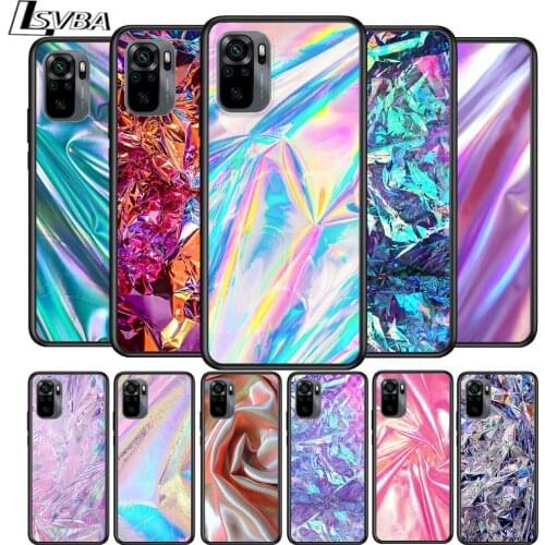 Glitter Iridescent Color for Xiaomi Redmi Note 10 10S 9 9T 9S 9Pro Max 8T 8Pro 8 7 6 5 Pro 5A 4X 4 Soft Black Phone Case