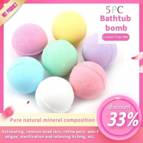 Pcs5/20g Small Bath Bomb Body Stress Relief Bubble Ball Moisturize Shower Cleaner New