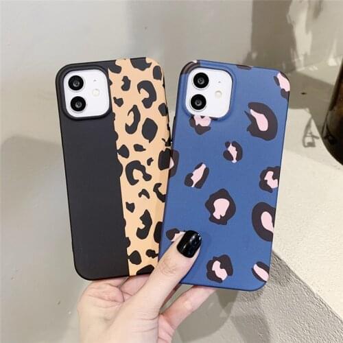 Ottwn Leopard Print Phone Case For iPhone 12 Pro Max 11 Pro Max XS Max XR X 7 8 6 6S Plus SE 2020 Luxury Colorful Soft IMD Cover