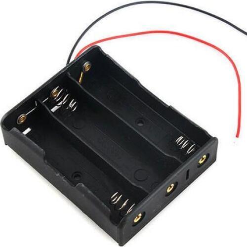 18650 Battery Case Storage Box Case Plastic Holder With Wire Leads for 3x18650 Batteries Soldering Cnnecting Black Digital Hot