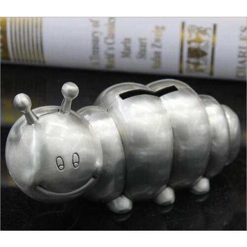 Creative bug shape metal Piggy Bank metal money boxhuchas creativas coin dispenser for childrens money safe CXG070