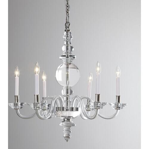 Small American candle chandelier modern minimalist light luxury fashion lamp Nordic literary living room dining room bedroom led