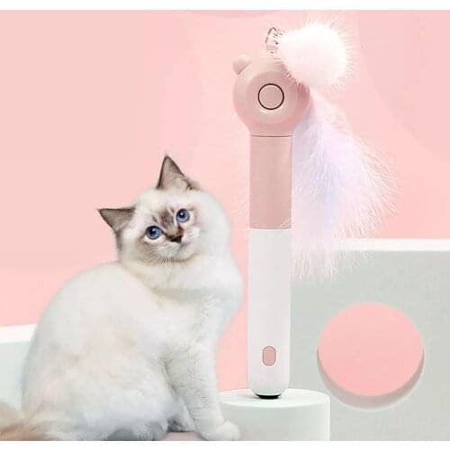 Little Bear Funny Cat Stick Multifunctional Three-stage Telescopic Double-headed Laser Cat Toy Fairy Stick Pet Toy