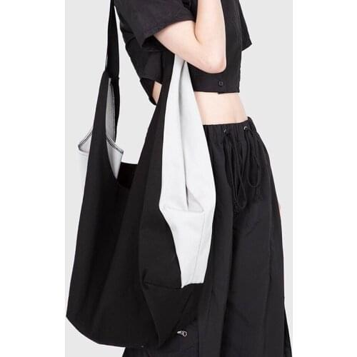 Fashion Canvas Shoulder Bag Large Capacity Top-handle bag Color-blocking Shopping Tote Bag Casual Sport Gym Bag Cool Handbag sac