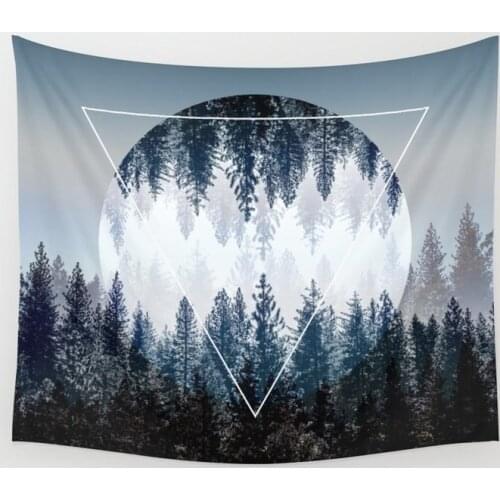 Woods Wall Tapestry Cover Beach Towel Picnic Yoga Mat Home Decoration