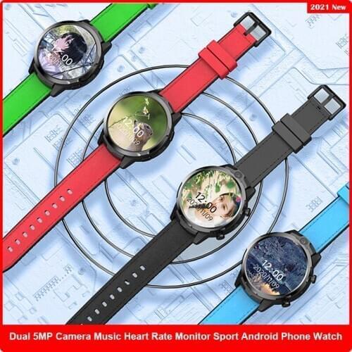 2021 New Smart Watch 4G Men Women Reloj Inteligente Hombre Heart Rate Monitor Watches Dual 5MP Cameras Music Android Smartwatch