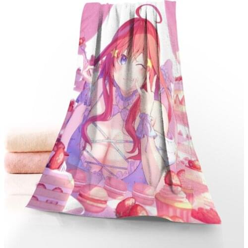 Nakano Itsuki Towel Printed Cotton Face/Bath Towels Microfiber Fabric For Kids Men Women Shower Towels 70X140cm