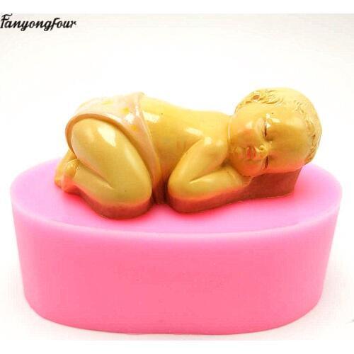 Cute Baby Shape Cake Mould DIY Soap Chocolate Silicone Mould Kitchen Baking Tools Free Shipping