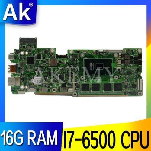 T303UA Mainboard I7-6500 CPU 16GB RAM For Asus Transformer 3 PRO T303U T303UA T303 Laptop mothboard T303UA Motherboard Test ok