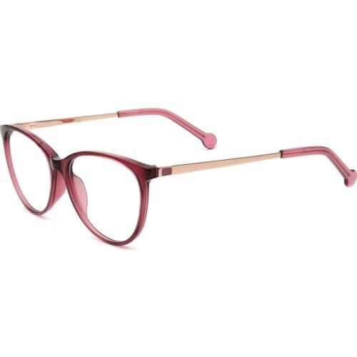 Women Round Eyeglasses Frames for women cateye Eyeglass Frames Clear Purple Red Pink Vintage Translucent Glasses Eyewear