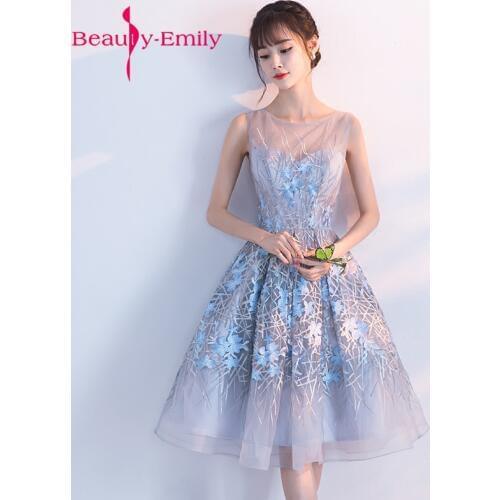 Vestido de festa A-line Evening Dresses Light Grey and Blue Prom Dresses Prom Gown for Graduation