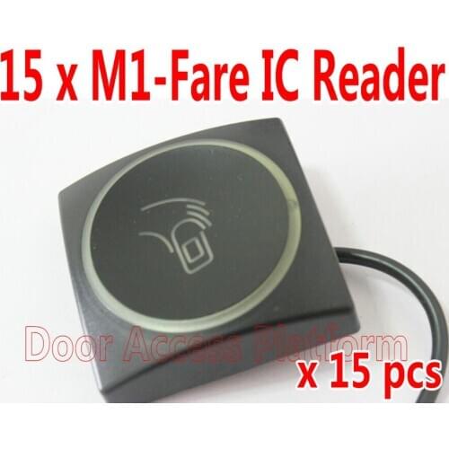 1 Order=15 pcs of M1-Fare IC Card RFID Access Reader 13.56MHz IC Card Slave IC Scanner Size=86x86mm Small palm-size card reader