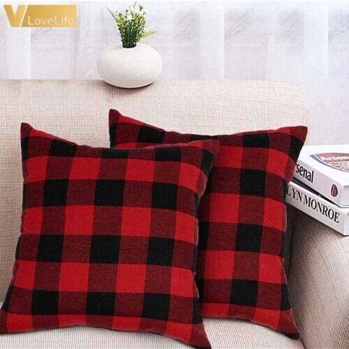 Buffalo Plaid Pillow Case Christmas Home Decor Modern Pillow Cover for Party Wedding New Home Buffalo Plaid Table Decor 2pcs