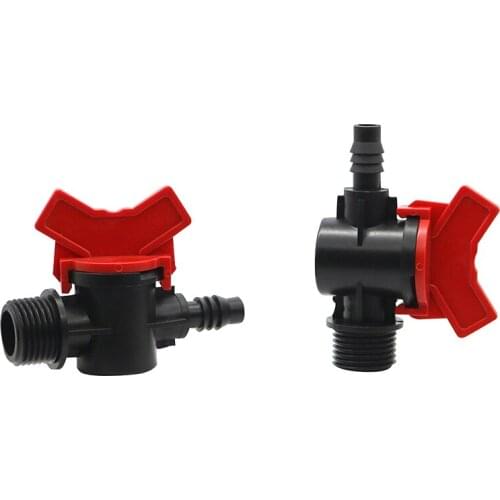 Garden Flow Control Valve 8mm to 1/2" Male thread Water Tube Switch Garden Hose Agriculture Drip Irrigation Fittings 20 Pcs