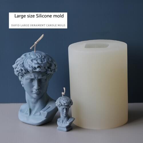 3D David Plaster Portrait Candle Mold Aromatherapy DIY Silicone Resin Clay Moulds Concrete Candle Mold Home Ornament Decorating