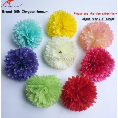 50pcs Artificial Silk Chrysanthemum Flowers Head For Wedding Decor Silk Daisy For Home, Hall, Office Decoration Supplies Flori