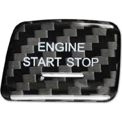 Car Carbon Fiber Keyless Engine Start Button Cover Trim for Chevrolet Corvette C7