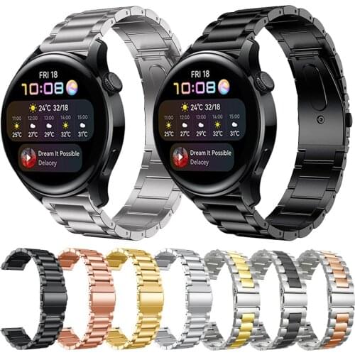 Stainless Steel Strap For Huawei Watch 3 GT 2 46MM Pro 48MM Smart Bracelet Metal Wristbands For Galaxy Watch 3 45MM LTE Correa