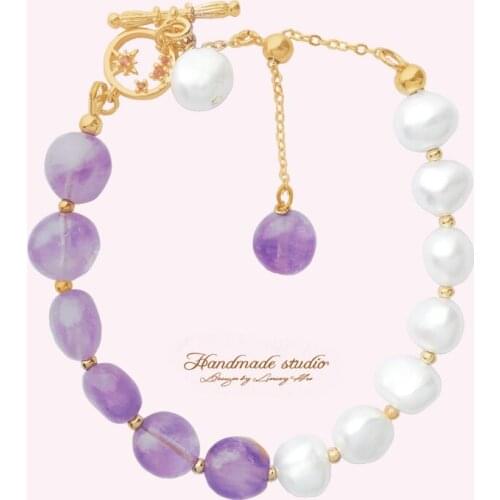 CCijiNG Chain Bracelets Romantic Elegance Pure Handmade crystal Pearl Bracelet Gift Preferred SL1135