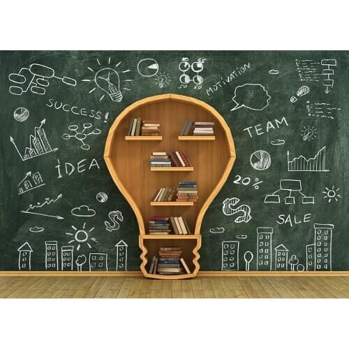 Blackboard Book Photographic Backdrop for Photo Shoot Props Child Kids Cloth Printed Photographic Background Photo Studio