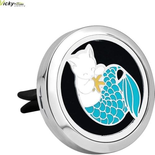 Enamel Aromatherapy Locket Pendants Essential Oils Stainless Steel Diffuser Perfume Locket Necklace with Pads Drop Shipping