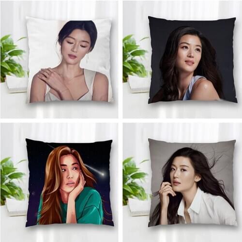Hot Sale Custom Decorative Pillowcase Jun Ji Hyun Square Zippered Pillow Cover Best Nice Gift 20X20cm 35X35cm 40x40cm