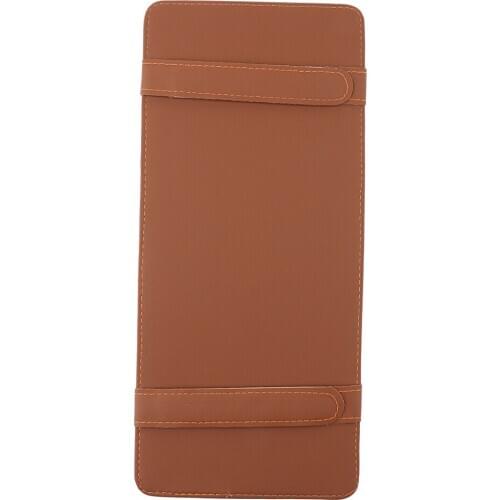 PU Leather Sun Visor Canvas & CD-DVD Holder Storage Organizer Auto Interior Accessories Document Storage